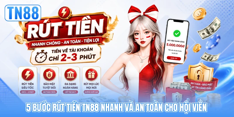 5 bước rút tiền TN88 nhanh và an toàn cho hội viên