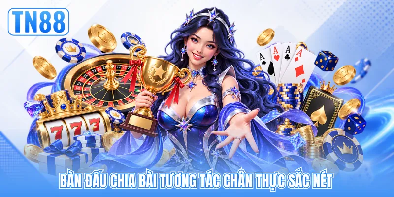 Bàn đấu chia bài tương tác chân thực sắc nét