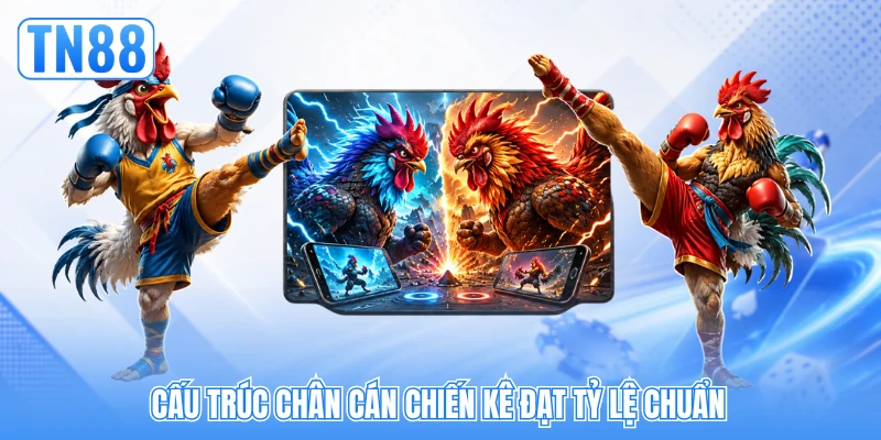 Cấu trúc chân cán chiến kê đạt tỷ lệ chuẩn