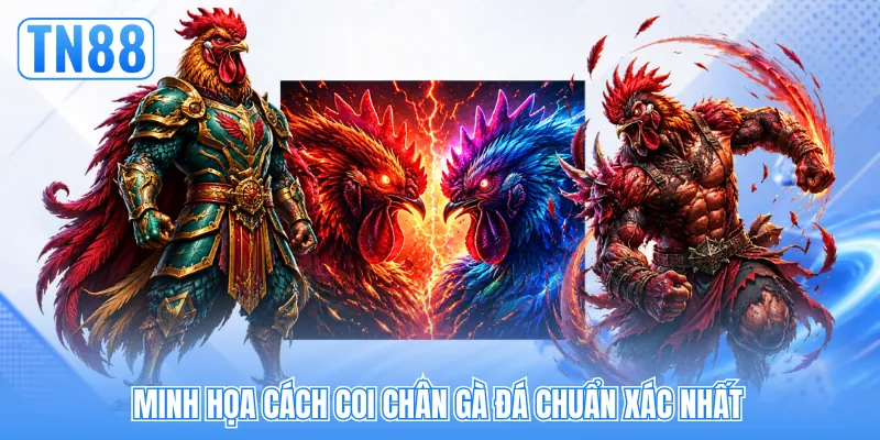 Minh họa cách coi chân gà đá chuẩn xác nhất